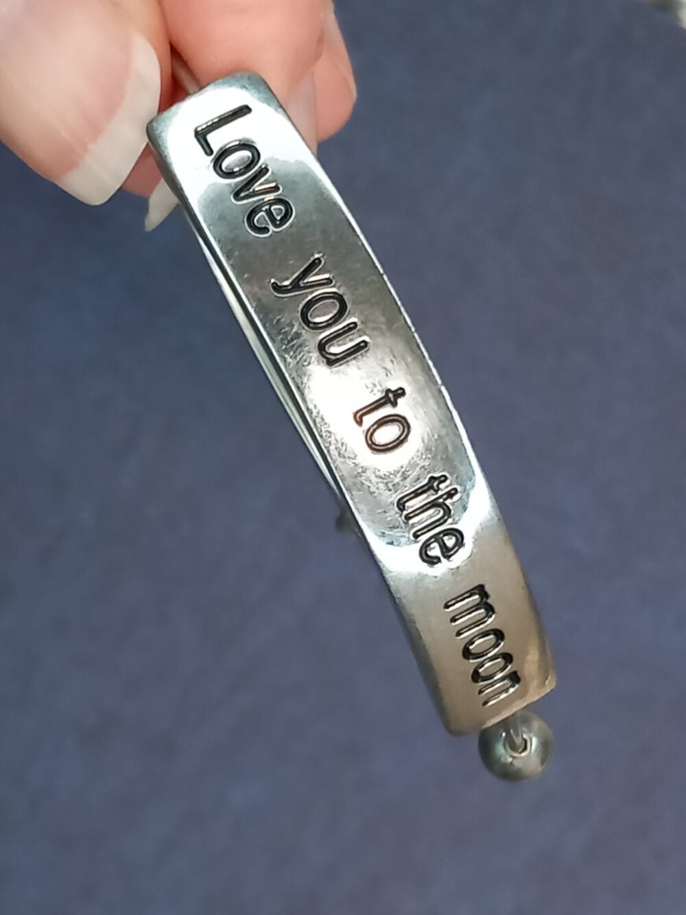 Love You To The Moon adjustable bracelet